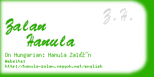 zalan hanula business card